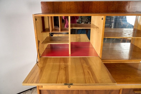 Image 1 of Crédence vintage avec table coulissante, années 1960, Tchécoslovaquie
