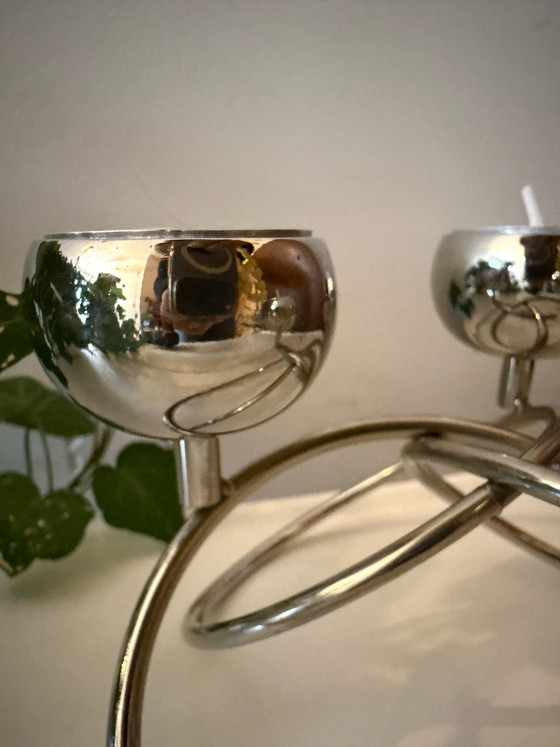 Space Age Candle holder – Chrome (photo 3 of 6)