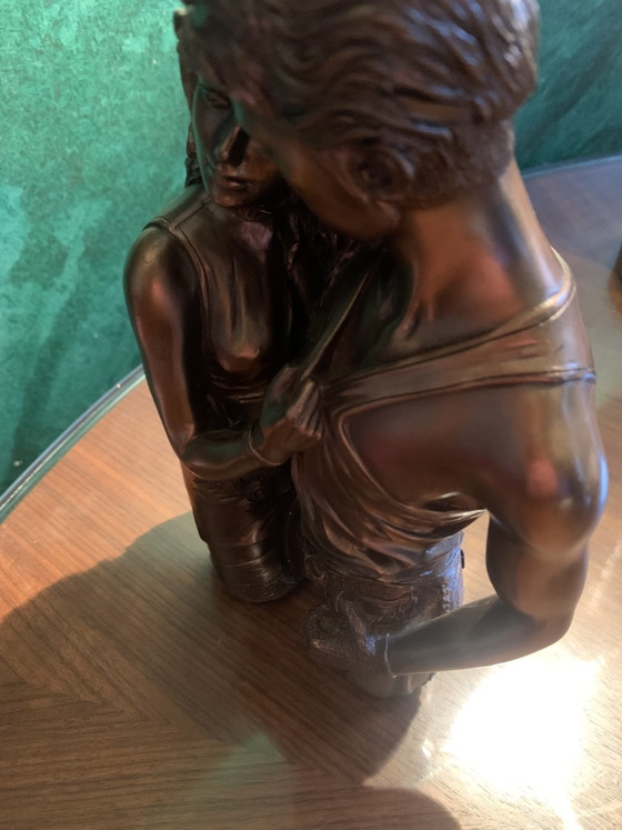 Bildhauerei Oliver Tupton – „Amants passionnés“ – Signierte Kaltgussbronze-Figur – 21 cm / 1,62 kg – Metal (photo 7 of 24)