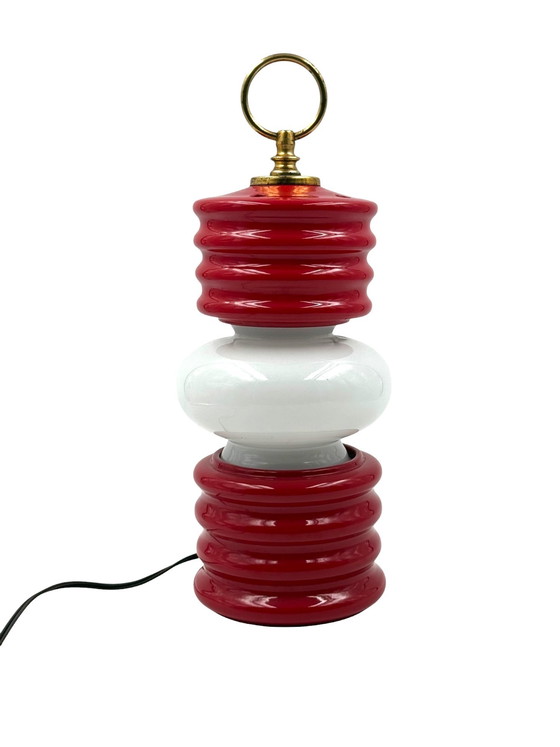 Image 1 of Space Age Ceramic Lantern-Shaped Table Lamp, Ceramiche Fiorentine Italy, 1970s