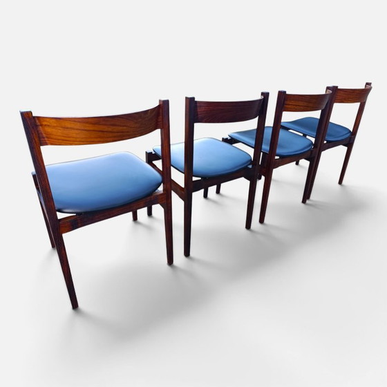 4x Gianfranco Frattini Stuhl Cassina 1960er Jahre Italien Palisanderholz Wunderschöne Stühle, entworfen von (photo 8 of 12)