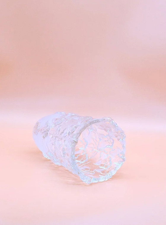 Image 1 of Mikasa Carmen Vase – Mattiertes Kristallglas, eleganter Mid-Century-Modern-Stil