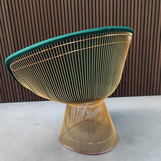 Image 1 of Fauteuil Knoll Platner - Velours vert