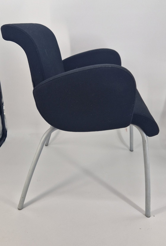 Image 1 of Lensvelt Flag Chairs | Black | Set of 4 | Design Gérard van den Berg
