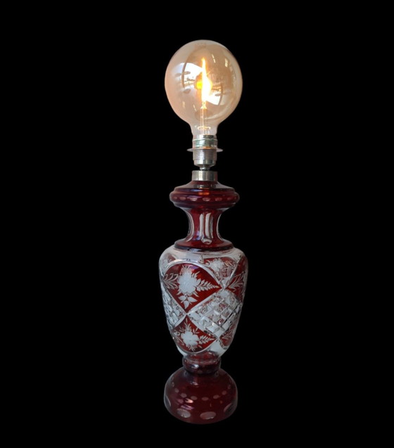 Image 1 of Crystal Lamp Base Val Saint Lambert