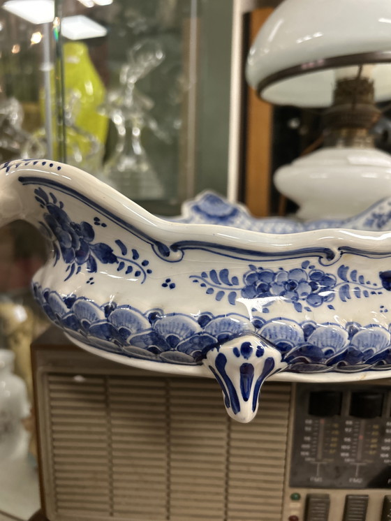 Image 1 of Handgeschilderde Delfts Blauwe serveerschaal – Royal Delft (De Porceleyne Fles)