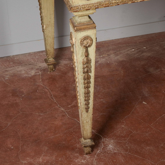 Louis XIV Lacquered Wood Console Writing Desk, 17th Century, Scagliola Top, Multi Color, Barok (photo 28 of 33)
