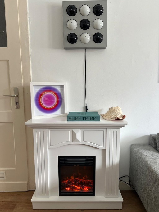 Paul Talman „Fifty Fifty“ AAN/UIT wandlamp voor Interaktives Licht Köln, 1965 Design