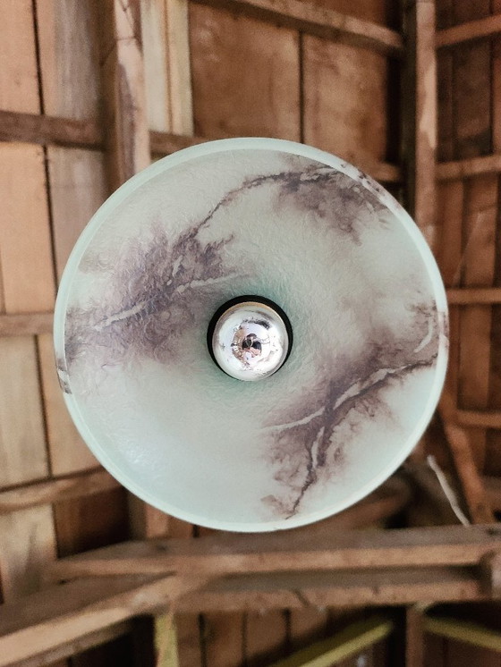 Image 1 of Lampada a sospensione vintage Art Déco in vetro marmorizzato - Germania