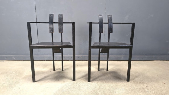 Image 1 of Trix eetkamerstoelen van Karl Friedrich Förster voor KFF, jaren 80, set van 2