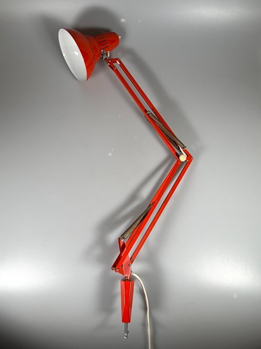 Lámpara de tijera de los años 60 y 70, lámpara de escritorio de metal estilo era espacial – tafellampen (photo 2 of 11)
