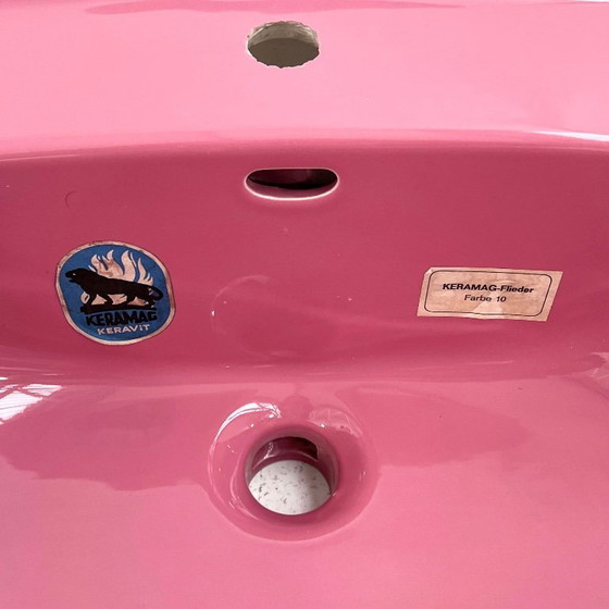 Image 1 of Lavabo rosa vintage di Keramag Keravit, anni '80
