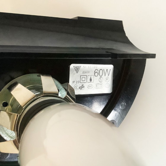 Image 1 of Lampada da parete vintage in vetro dell'era spaziale HP Leuchten Globe anni '70