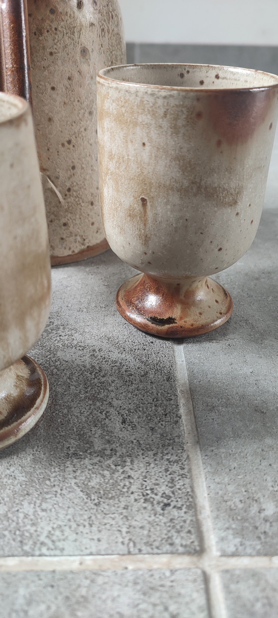 Image 1 of Servizio trio in gres pirite, Puisaye, Jean-Pierre Prud'homme.

