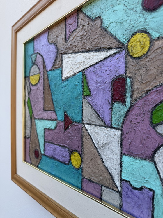 Colorful Geometric Abstract Painting – Paintings & Drawings, Canvas (photo 11 of 14)