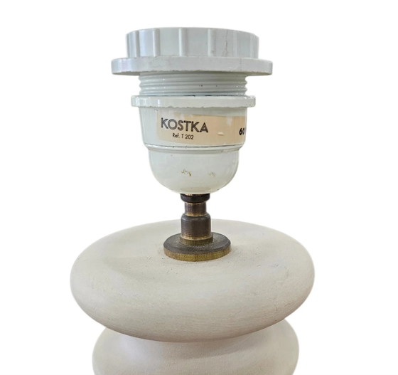 2 x große Kostka florale Keramik Vasenlampe / 1970er / Frankreich – Tischlampen, Ceramic (photo 5 of 12)