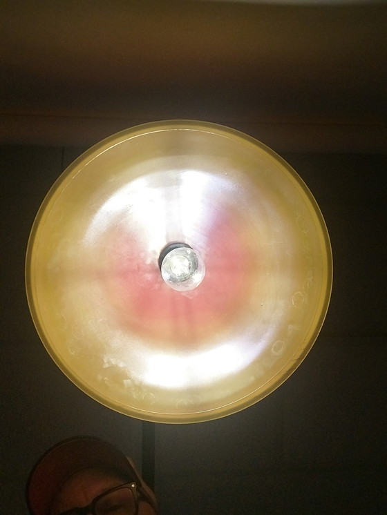 Image 1 of 1 x lampe suspendue en verre en forme de soleil 1970