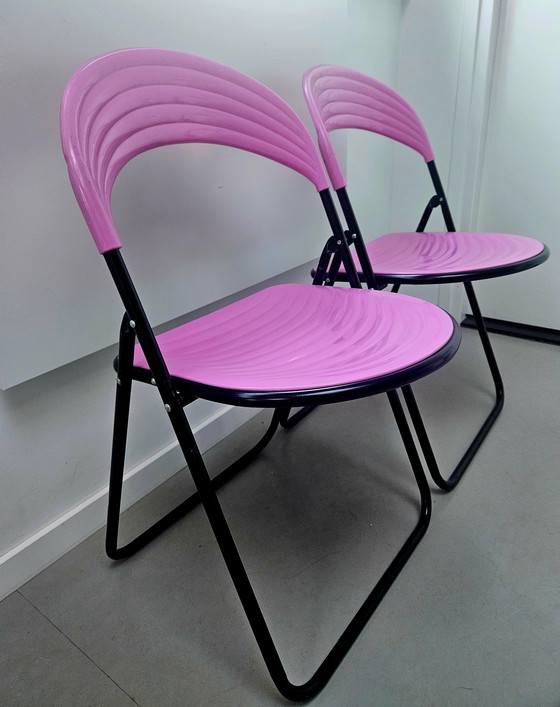Image 1 of Postmodern Italian folding chairs Designer Studio GP
