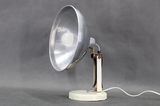 1950s Table Lamp with Aluminium Lampshade, Czechoslovakia 
