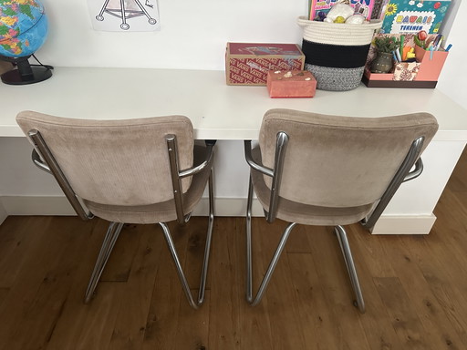 2 chaises Gispen d'occasion – eetkamerstoelen, Metal, Textile (photo 2 of 5)