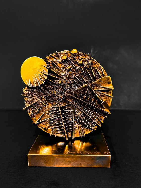 Arnaldo Pomodoro 1980 Assiette Sculpturale en Verre avec Signature Italie – Objets déco, Glass (photo 6 of 15)