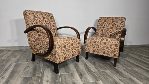 Set of Vintage Armchairs by Jindrich Halabala