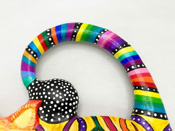 Image 1 of Cat figurine for the wall. Handcrafted by the artist.