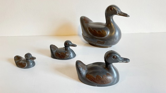 Image 1 of Vintage Duck Family Boxes