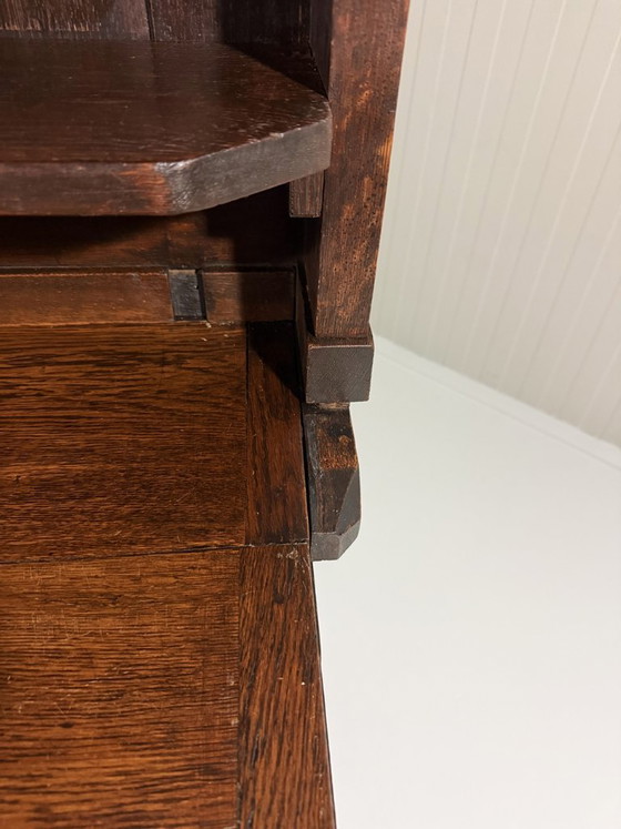 Assembled antique crisis cabinet 1900-1940, Wall cabinet, Wood, Brown, Klassiek (photo 15 of 15)