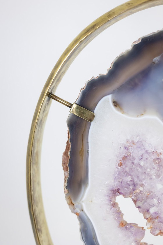 Image 1 of Lampada in bronzo e ametista. Circa 1970.