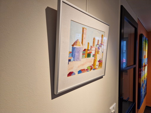 Peinture acrylique San Gimignano