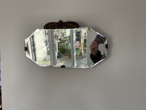 Art Deco Polished Wall Mirror