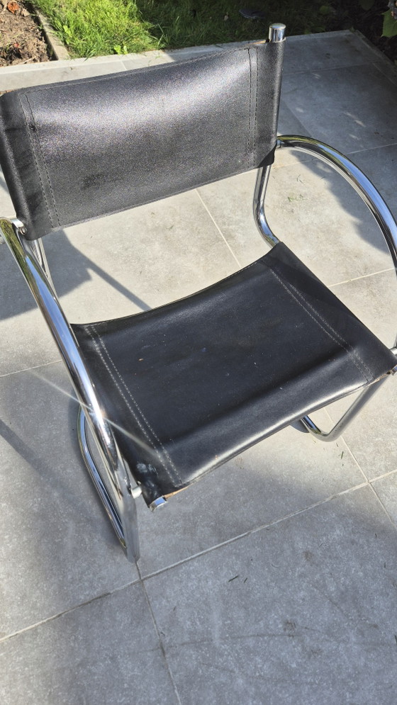 2x Vintage MR20 Tubular Frame – Bauhaus Style (1970s/1980s) – Chairs and lounge chairs, Leather, Metal (photo 7 of 8)