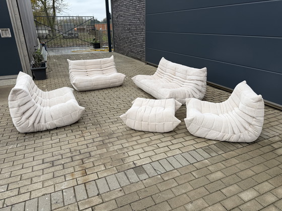 Image 1 of Ligne Roset Togo 2x 2-seater and 1x 3-seater in Beige Corduroy