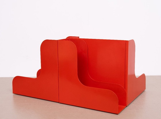 Image 1 of Enzo Mari Modular Metal LP Record Holder set of 3 1965 Italy