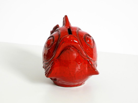 Image 1 of Beautiful 1960s ceramic fish money box by Aldo Londi for Bitossi Italy