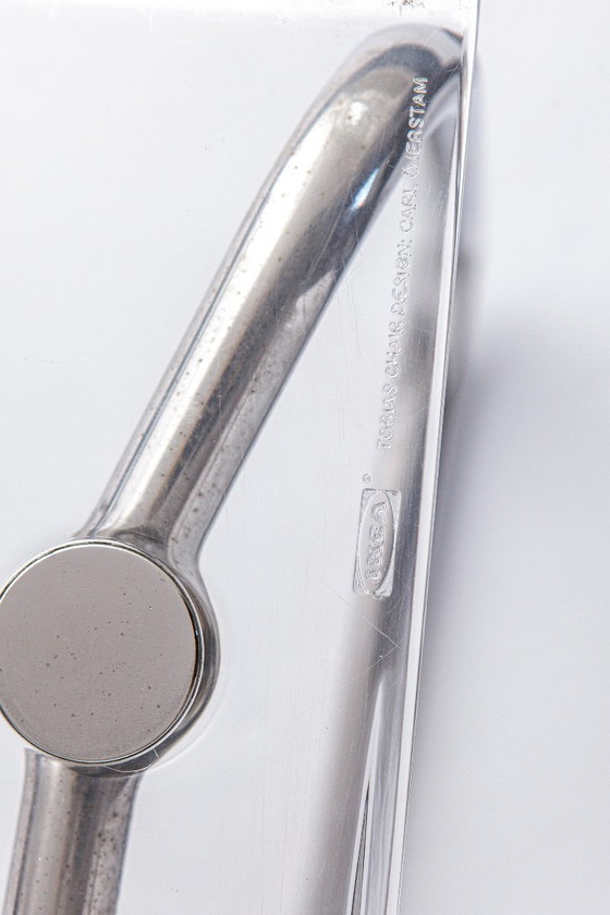 Image 1 of Set of 4 IKEA “Tobias” Chairs – Design by Carl Öjerstam, 1990s–2000s, Transparent Acrylic Seat, Chrome Frame, Modern Design