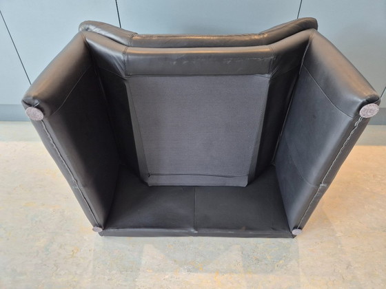 Image 1 of Hans Kaufeld Sessel – schwarzer Ledersessel