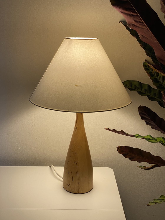 Image 1 of Vintage Scandinavian Wooden Table Lamp