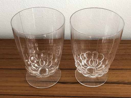 Set Of 2 Antique Glasses, René Lalique Series Blois
