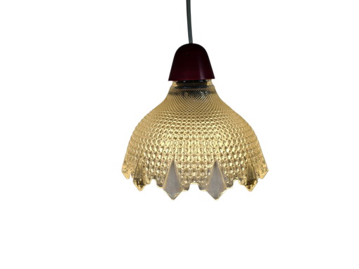 Erco Leuchten - Germany - pendant lamp - holophane style - Space Age - crystal - 70's