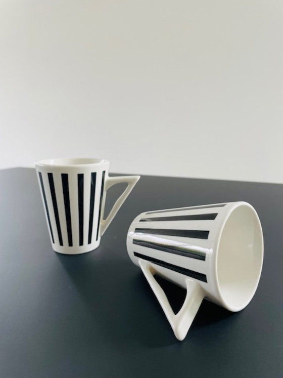 Image 1 of Juego de 6 tazas con diseño posmoderno gráfico