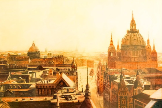 Image 1 of Berlin Cathedral. Berlin Cathedral. Germany drawing. Berlin cityscape.