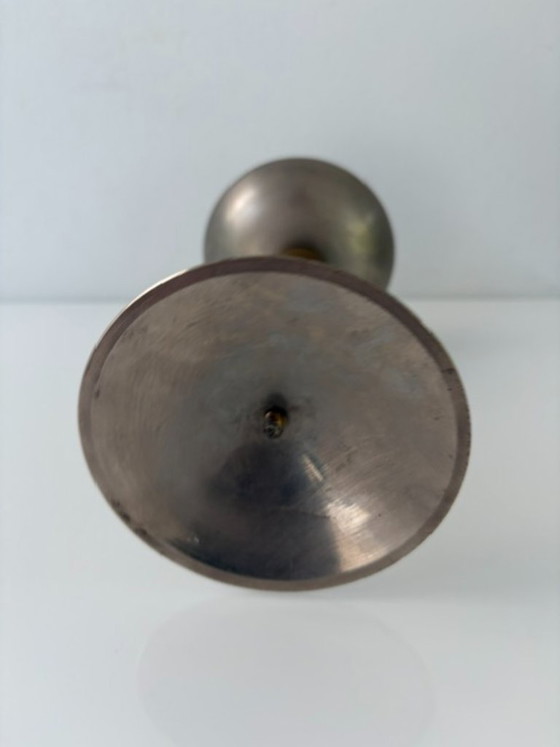 Portacandele Vintage Postmoderno Ottone/Nichel Anni '80 – Metal (photo 13 of 13)