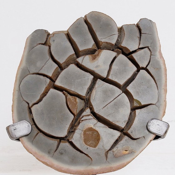 Image 1 of massive septarian nodule on base - Belgium