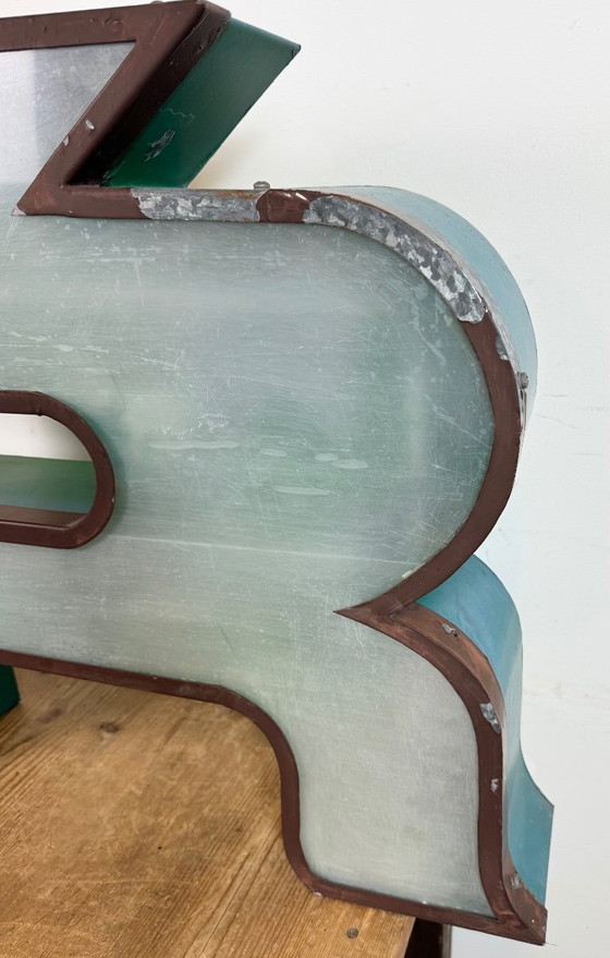 Image 1 of Large Vintage Illuminated Advertising Letter Ř , 1960s