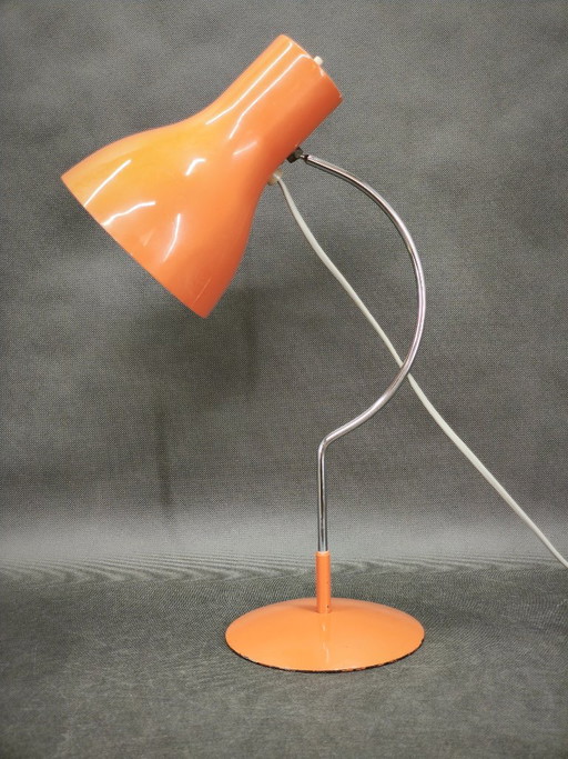 Josef Hůrka Orange Tischlampe für Napako, Tschechoslowakei, 1960er Jahre – tafellampen, Metal (photo 2 of 12)