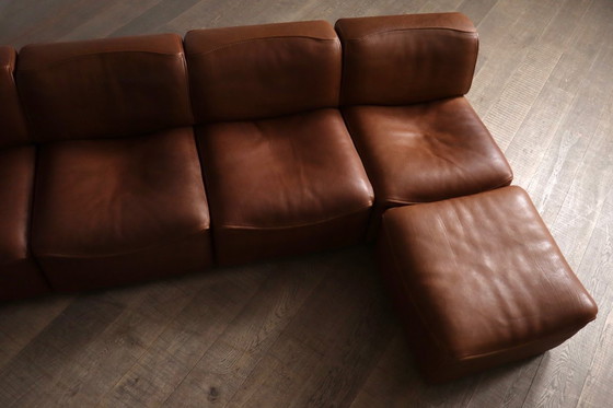 Image 1 of De Sede DS 15 XL Modular leather Sofa, Switzerland 1970s