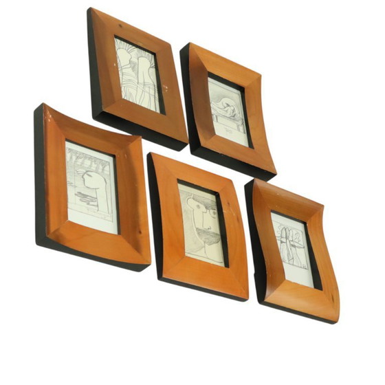 Image 1 of Set van 5 Schetsen Kunst Roger Vansevenant (1922-2013)