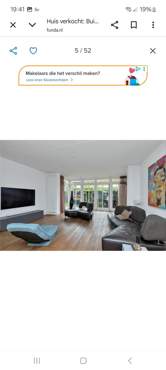 Image 1 of Leolux Archipel 3-seater sofa and chaise longue